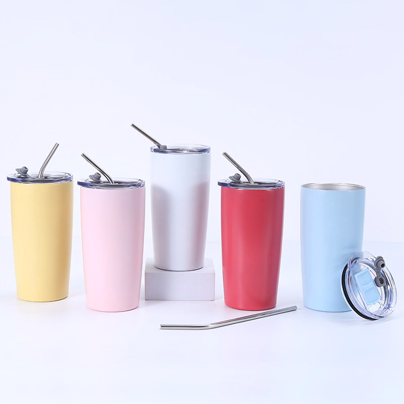 20oz Stainless Steel Insulated Mug with Straw