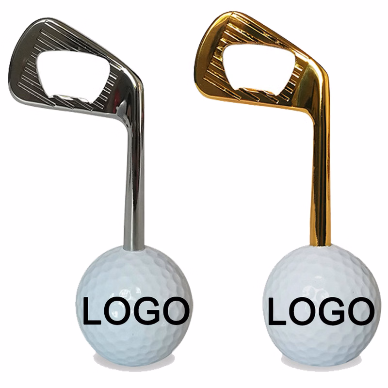 Custom Gift Zinc Alloy Stand-up Golf Shaped Bottle Opener