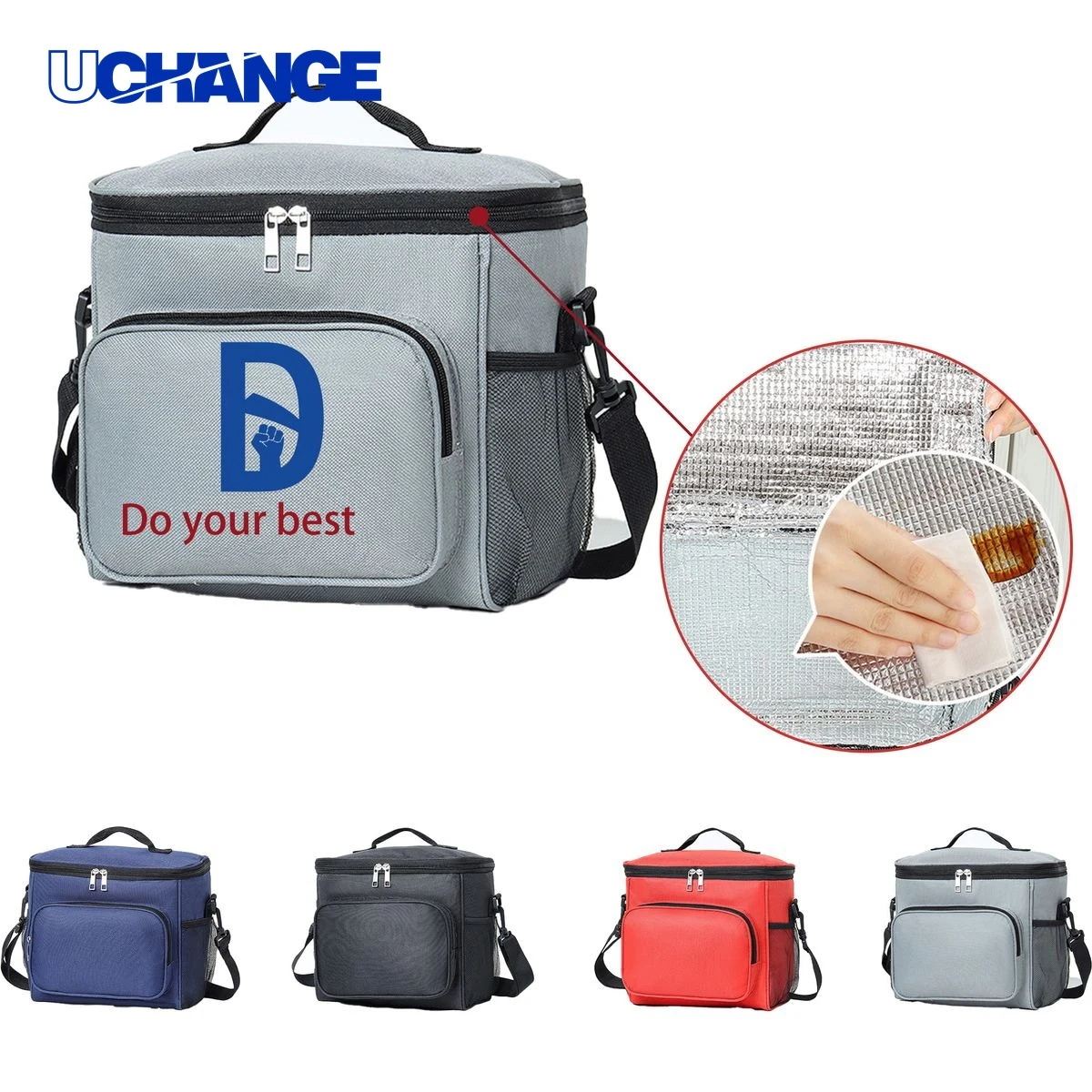 Insulated Cooler Bag Organizer with One-Shoulder Strap 1