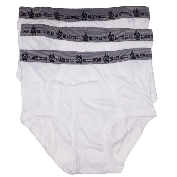 Boys' Cotton Fly Front Briefs - XL White 3 Pack 1