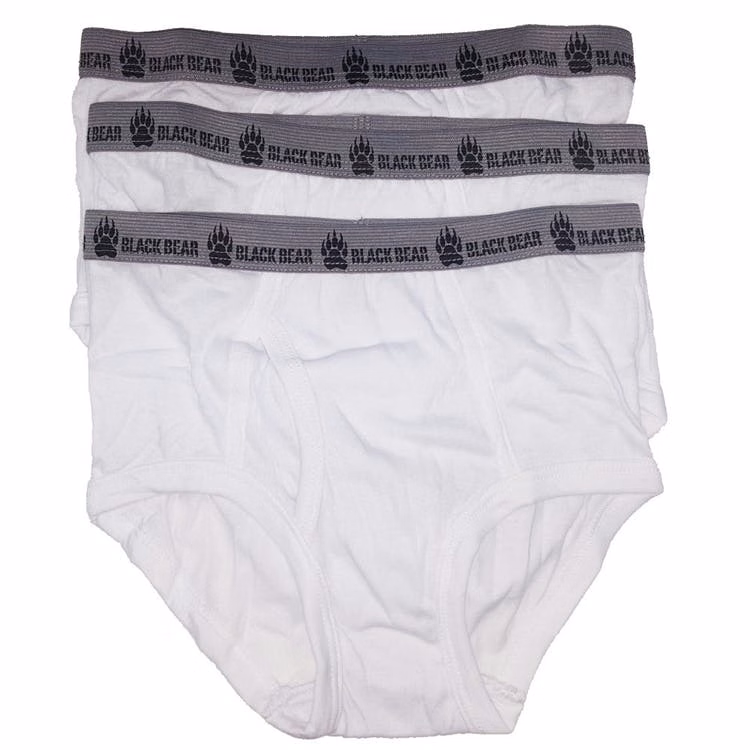 Boys' Cotton Fly Front Briefs - XL White 3 Pack