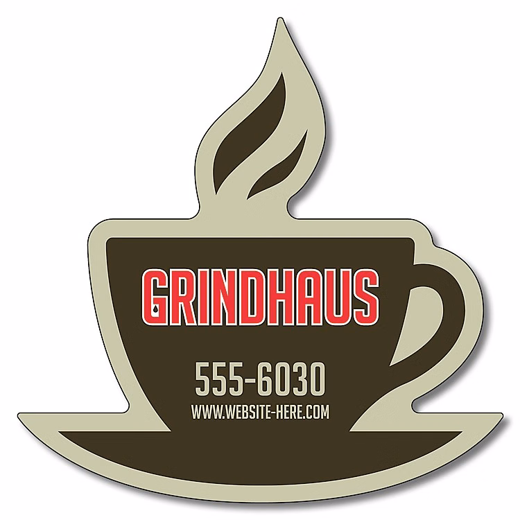 Magnet - Coffee Mug / Tea Cup / Hot Beverage Shape (3.5x3.5) 40 Mil Outdoor Safe