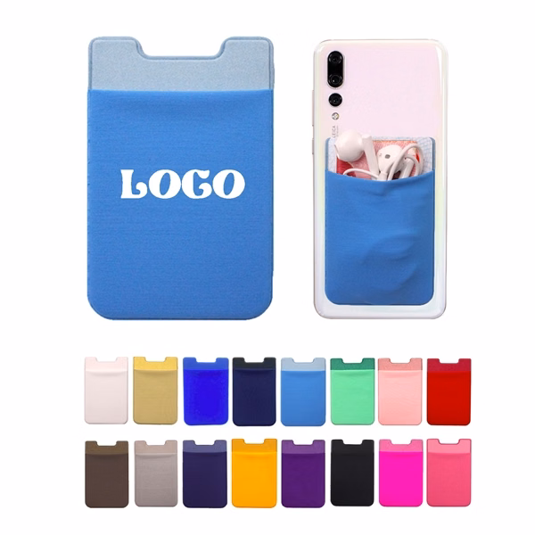 Custom 3.5 Inch Stretch Lycra Phone Card Wallet — Mobile Device Accessory Giveaway