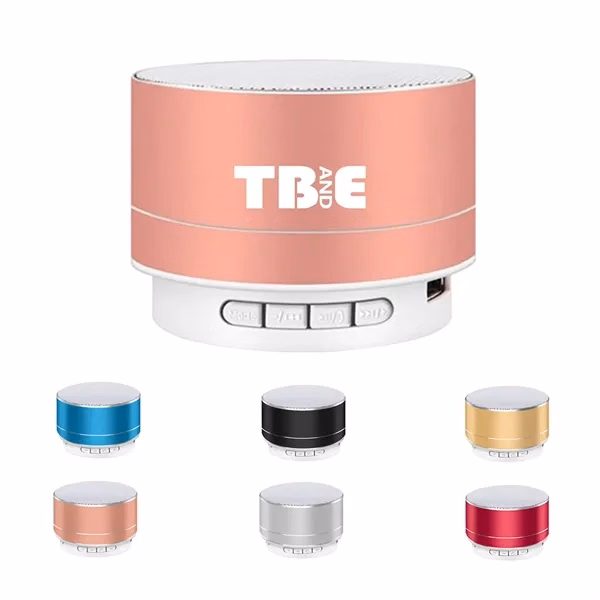 Custom Mini LED Wireless Bluetooth Speaker — Metal Palm-Sized Audio Device