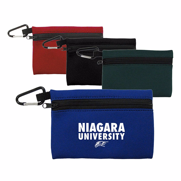 Neoprene Pouch with Carabiner Clip