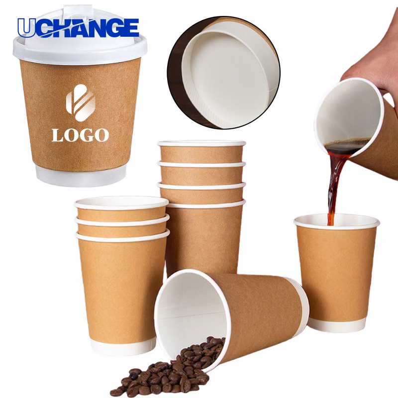Disposable Kraft Double-Wall Paper Cup (12oz)