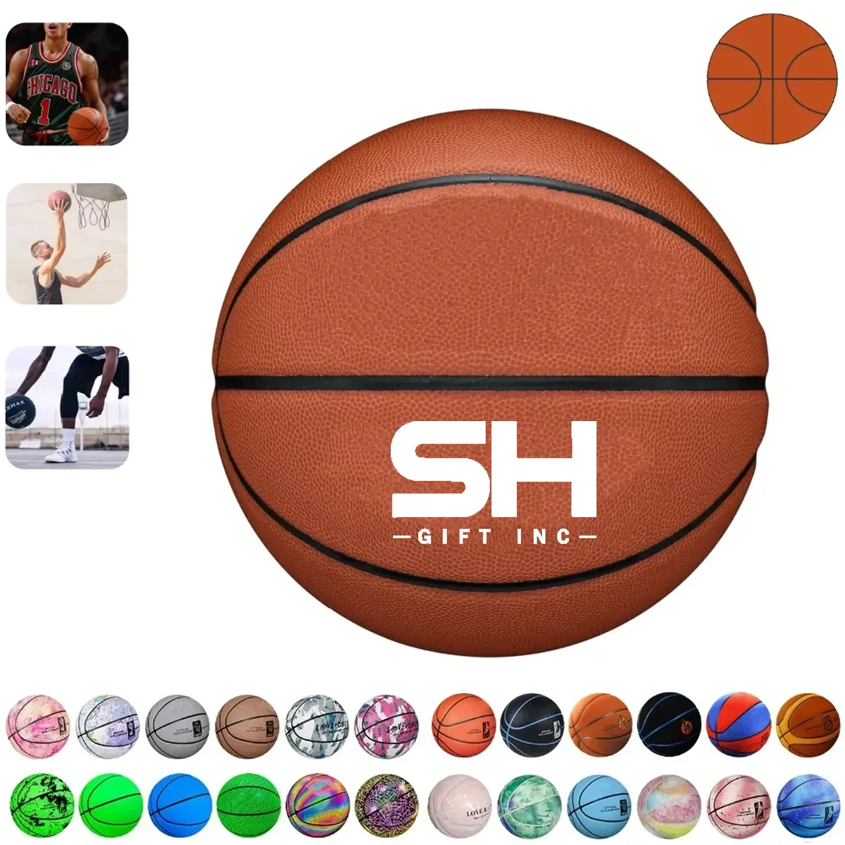 Custom Logo Basketball- Full Color 1