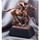 Horse with Jockey Gallery Sculpture Resin 1