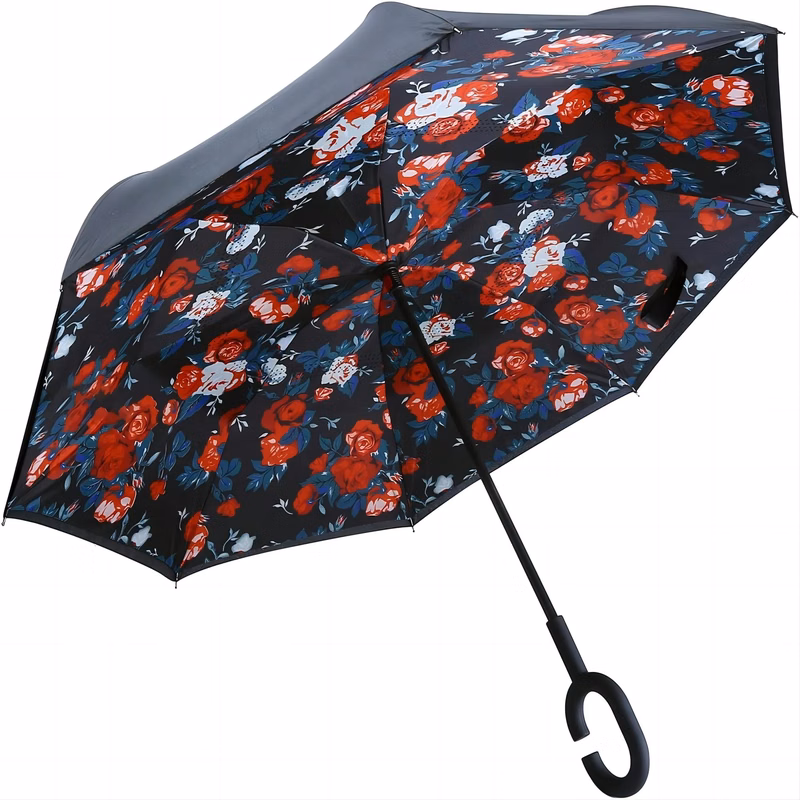 Windproof Double Layer Folding Inverted Umbrella MOQ50