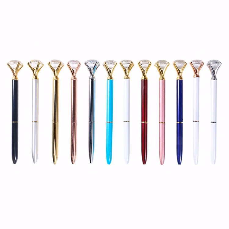 Retractable Metal Crystal Ballpoint Pens
