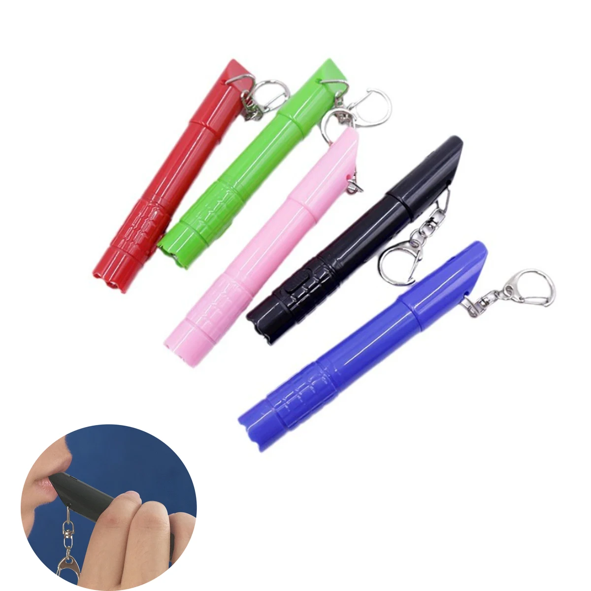 Safety Whistle High Decibel LED Flash Light Pen 1