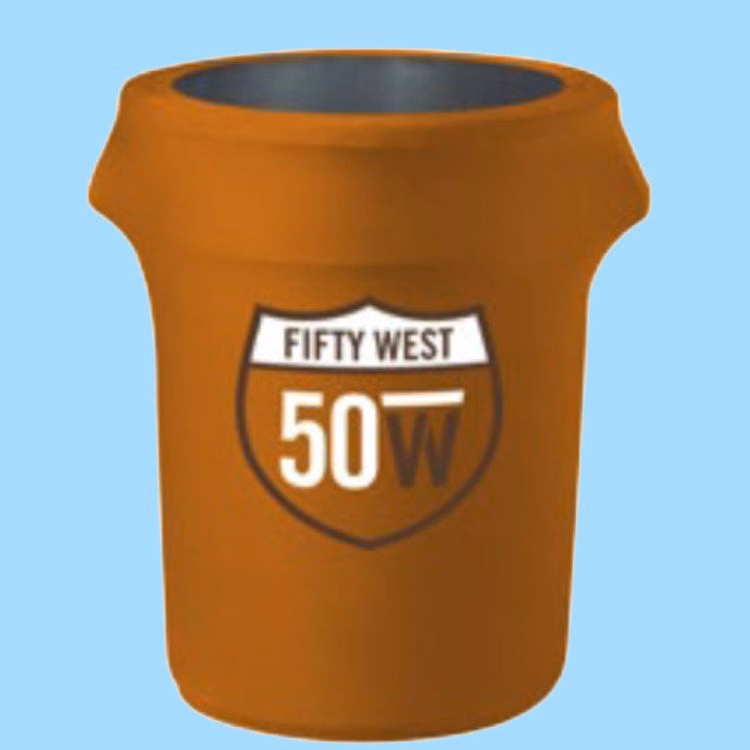 Can Wraps: 32-Gallon Full Digital Trash Can Wrap Sleeves