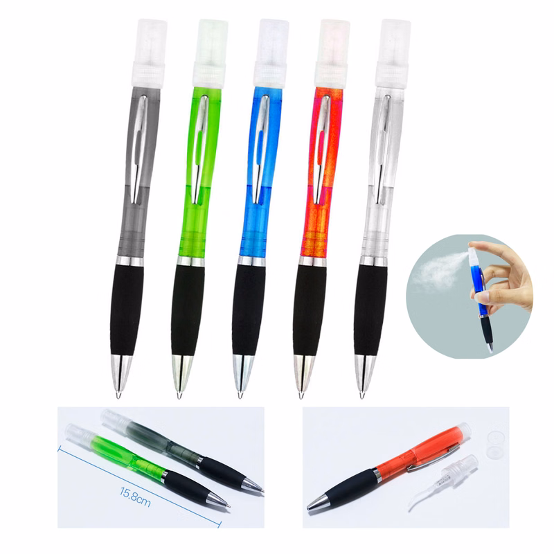 Twist Action Ballpoint Pen With Spary Bottle