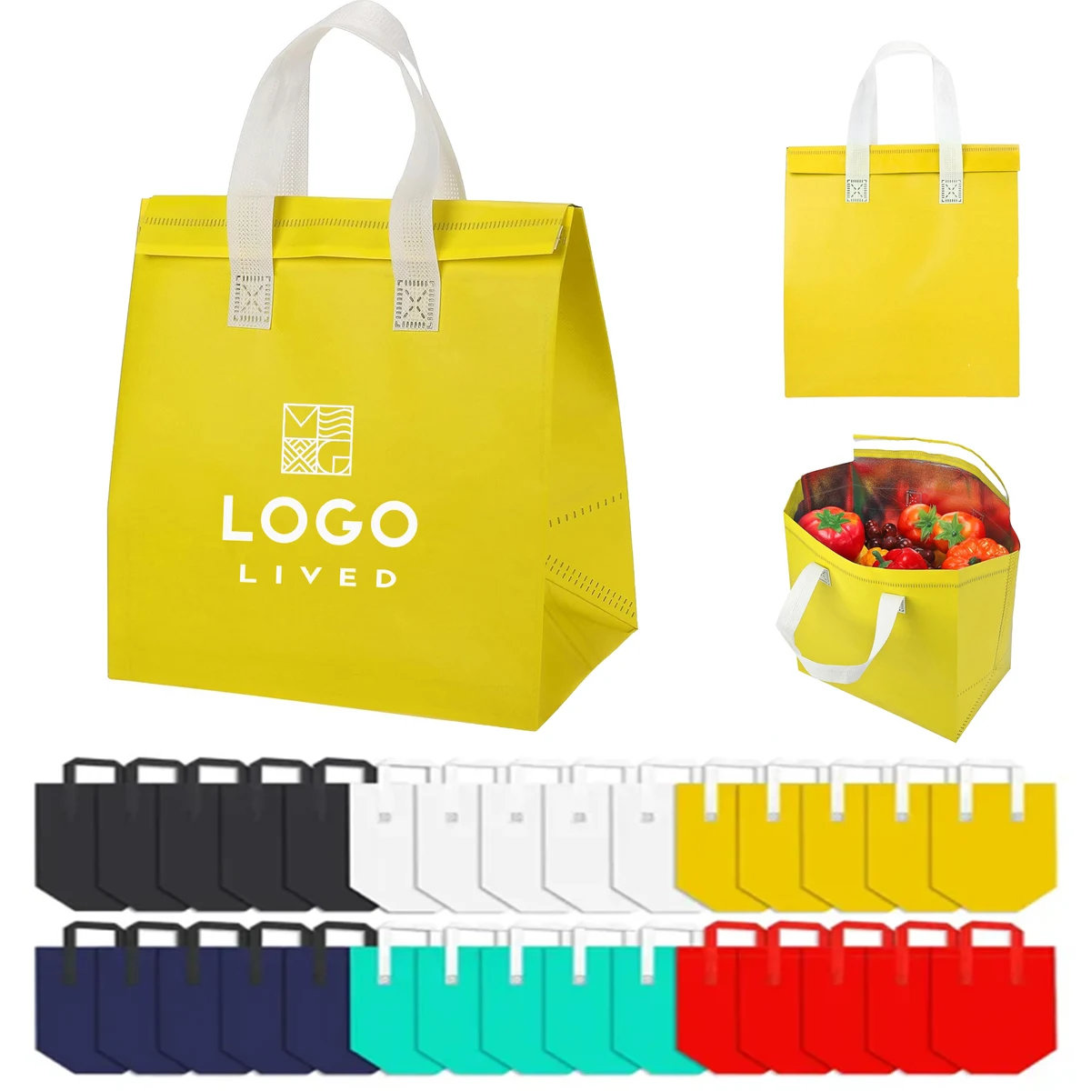 Disposable Insulated Takeout Bags Self sealing Bags Tote Bags 1