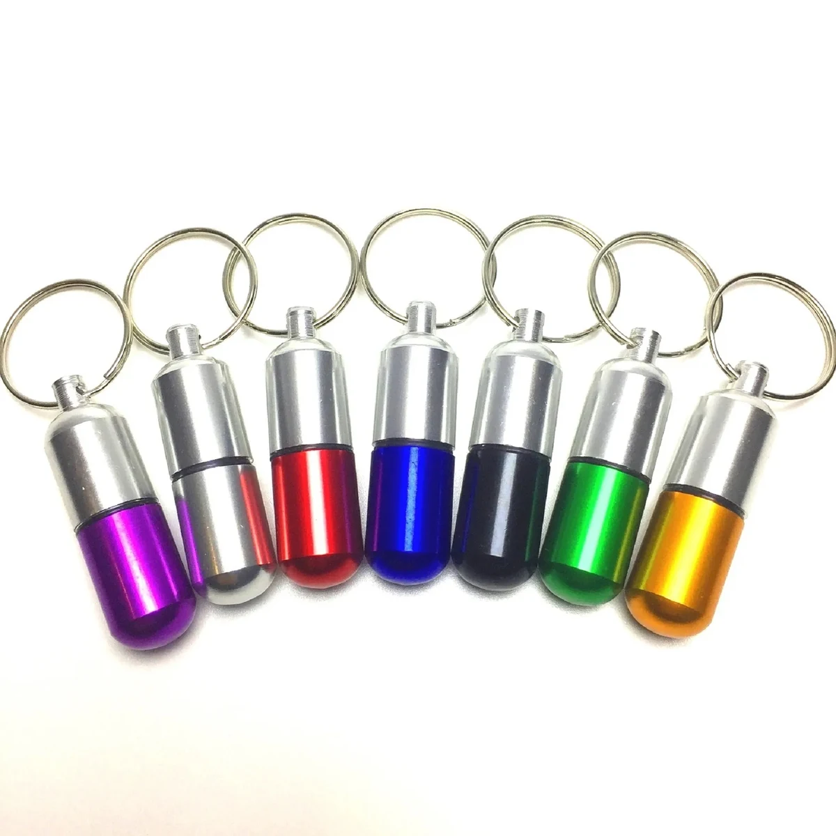 Capsule Shape Aluminum Pill Box 1