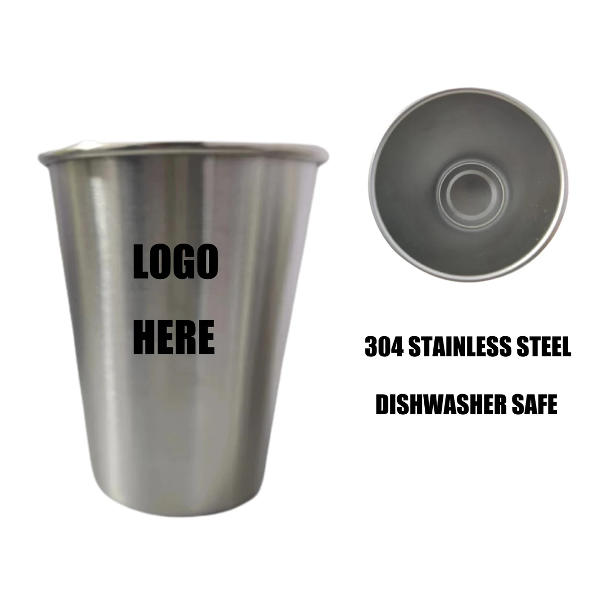 16 oz. Stainless Steel Cups 1