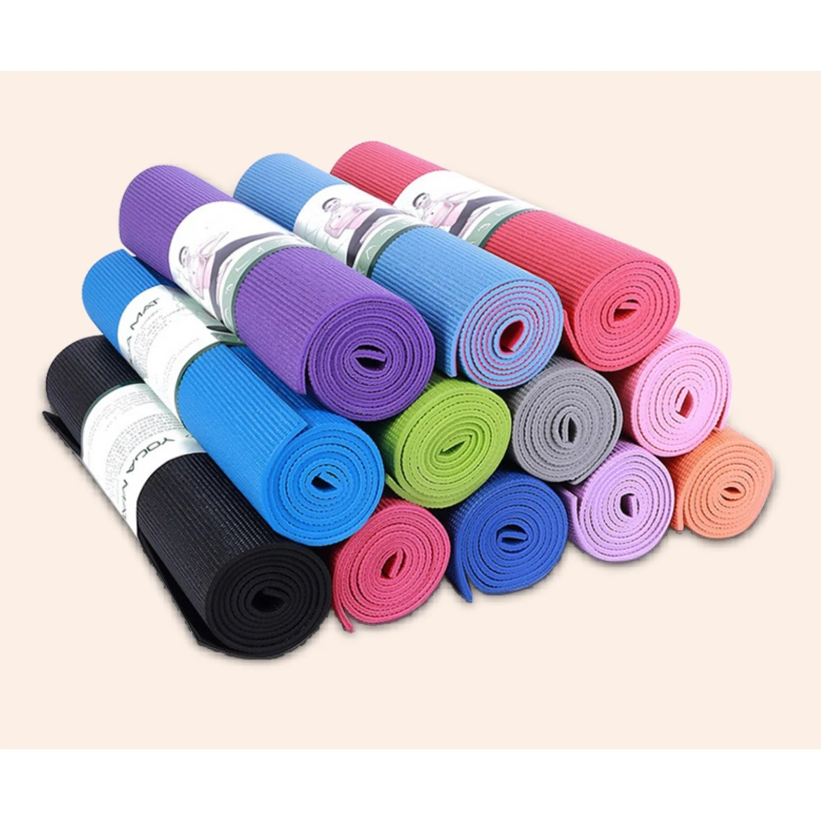 68" x 24" PVC Non-Slip Yoga Mat 1