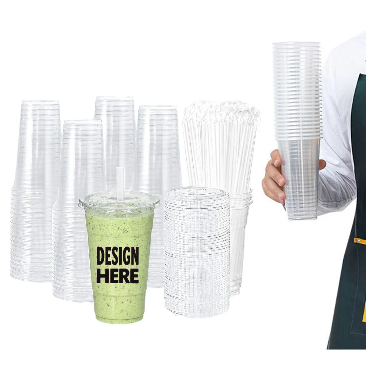 16oz Disposable Clear PET Plastic Cup 1