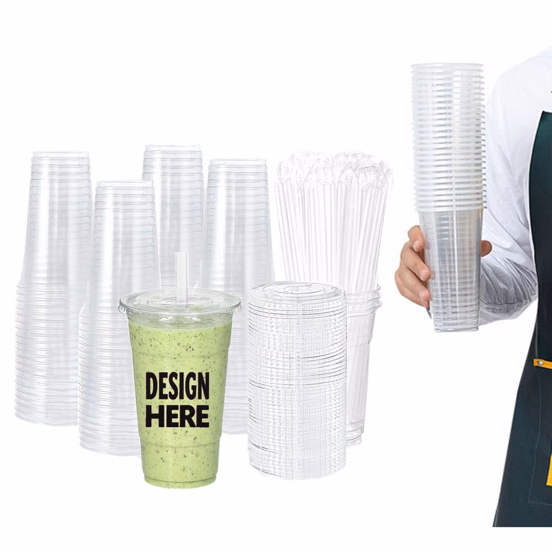 16oz Disposable Clear PET Plastic Cup