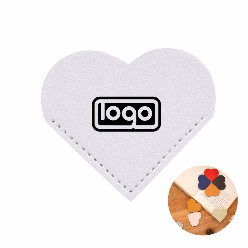 PU Leather Heart Bookmark