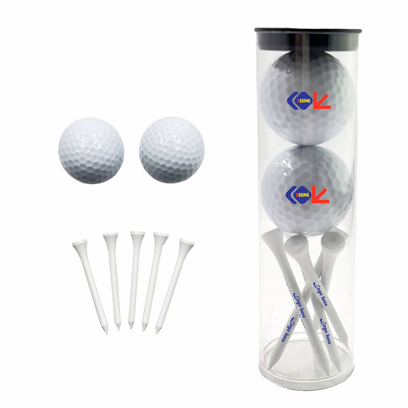 Custom Golf Ball & Wooden Tee Set