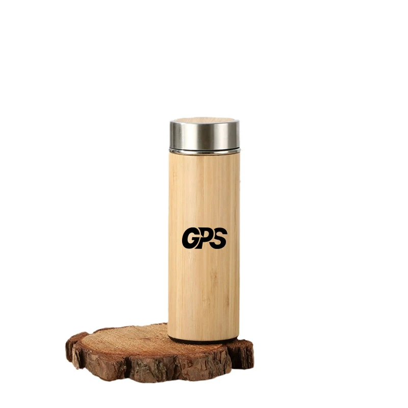 450ml Bamboo shell water bottle with tea infuse, custom water bottle with logo imprint 1