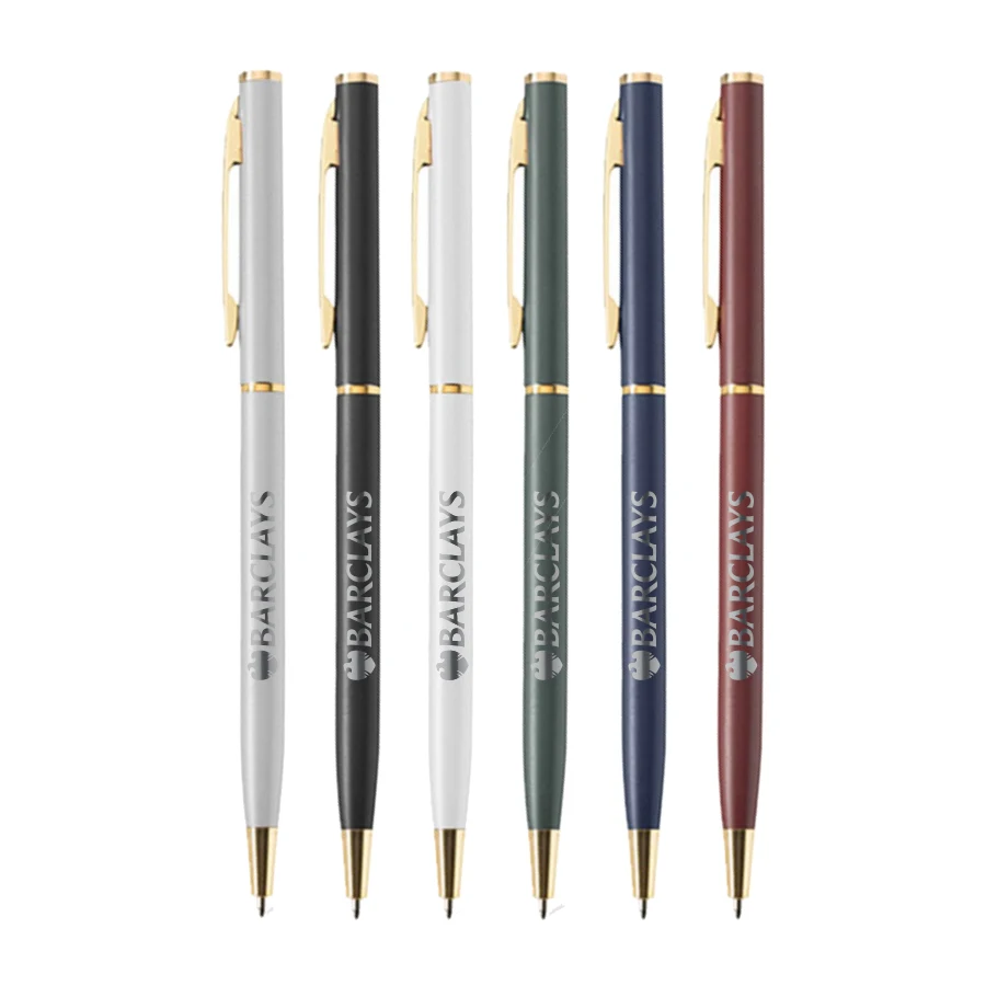 Union Printed - Golden Slim Twist Metal Pen 1