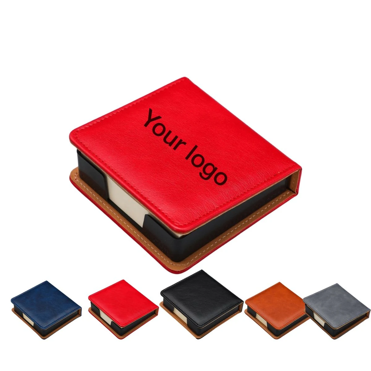 PU Leather Sticky Memo Pad Dispenser 1