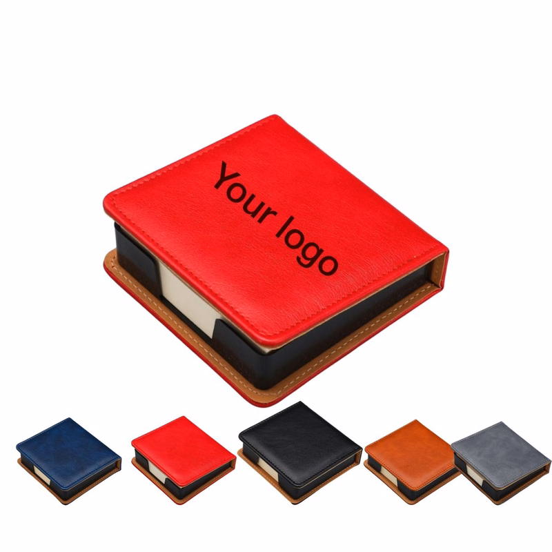 PU Leather Sticky Memo Pad Dispenser