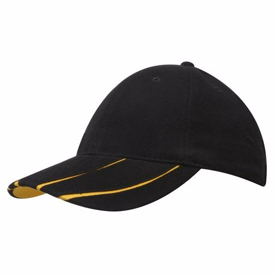 Brushed Heavy Cotton with Laminated Two-Tone Peak