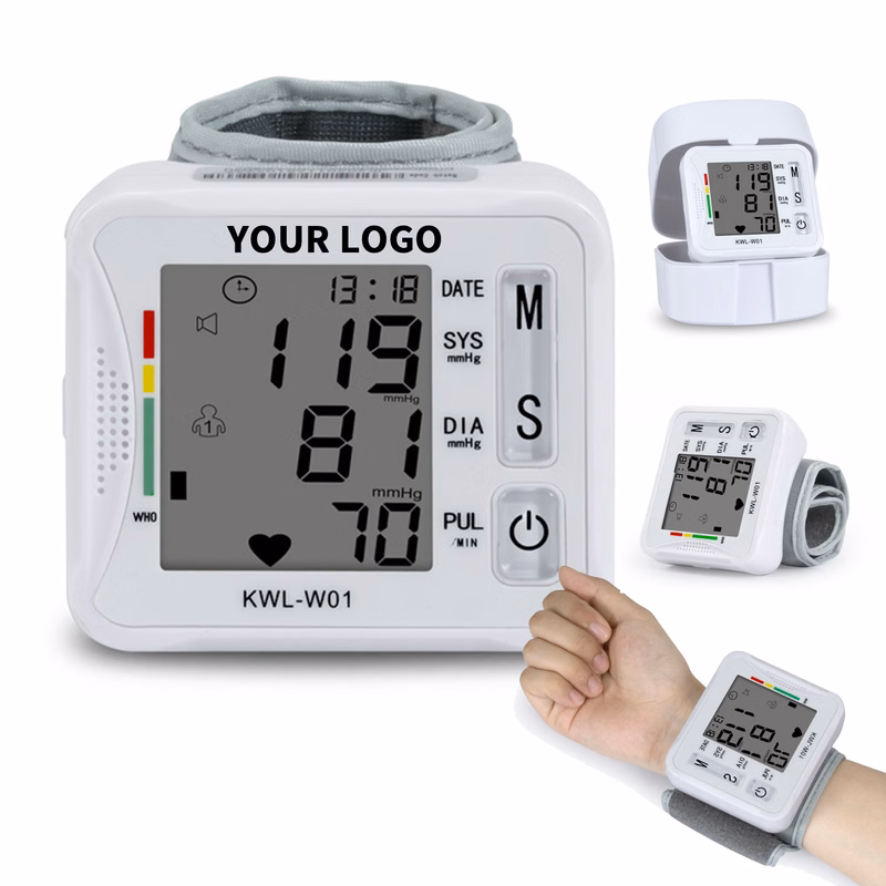 Wrist Digital Blood Pressure Monitor With Dual User Memory 4.7" x 3.5" x 3.8"
