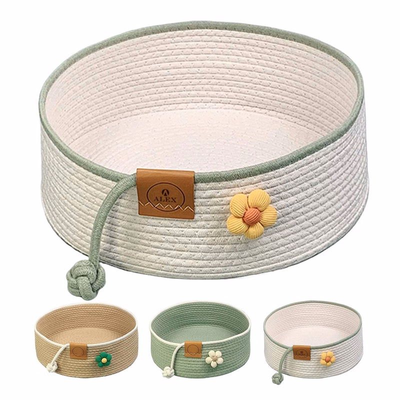 Breathable Odorless Indoor Cotton Linen Cat Bed