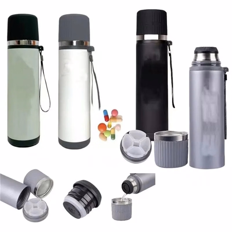 Rapid Cooling Travel Mug with Hidden Pill Box