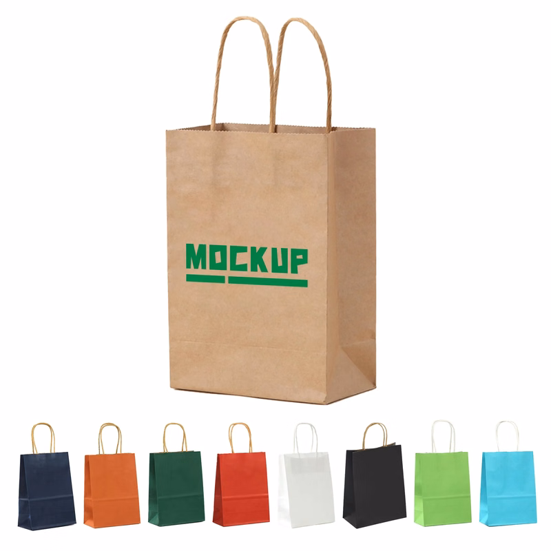 Kraft Paper Gift Bag MOQ 100 PCS