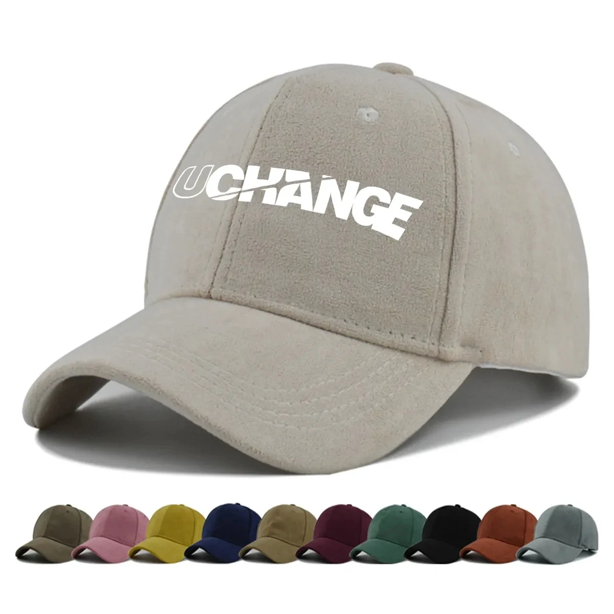 Custom Adjustable Suede Six-Panel Baseball Cap Classic Hat 1