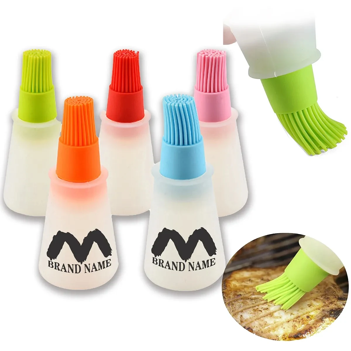 Portable Cooking BBQ Silicone Oil Bottle With Brush 1