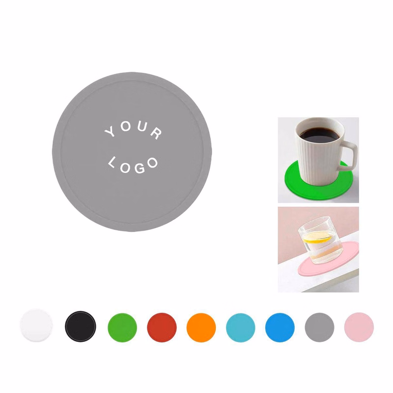 Round Silicone Drink Coasters with Heat Resistance