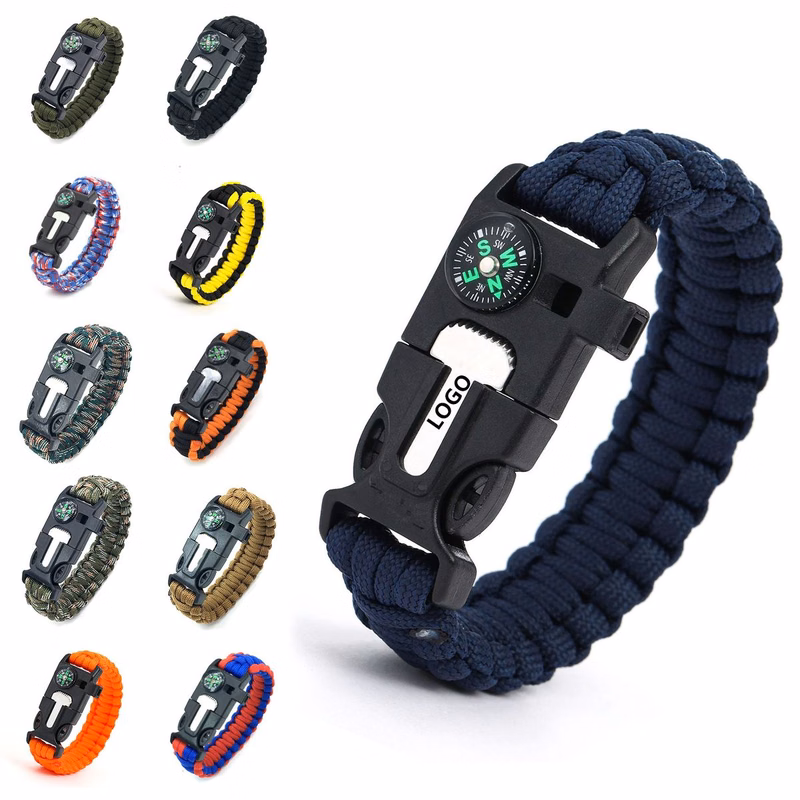 Hiking Bracelet With Fire Starter