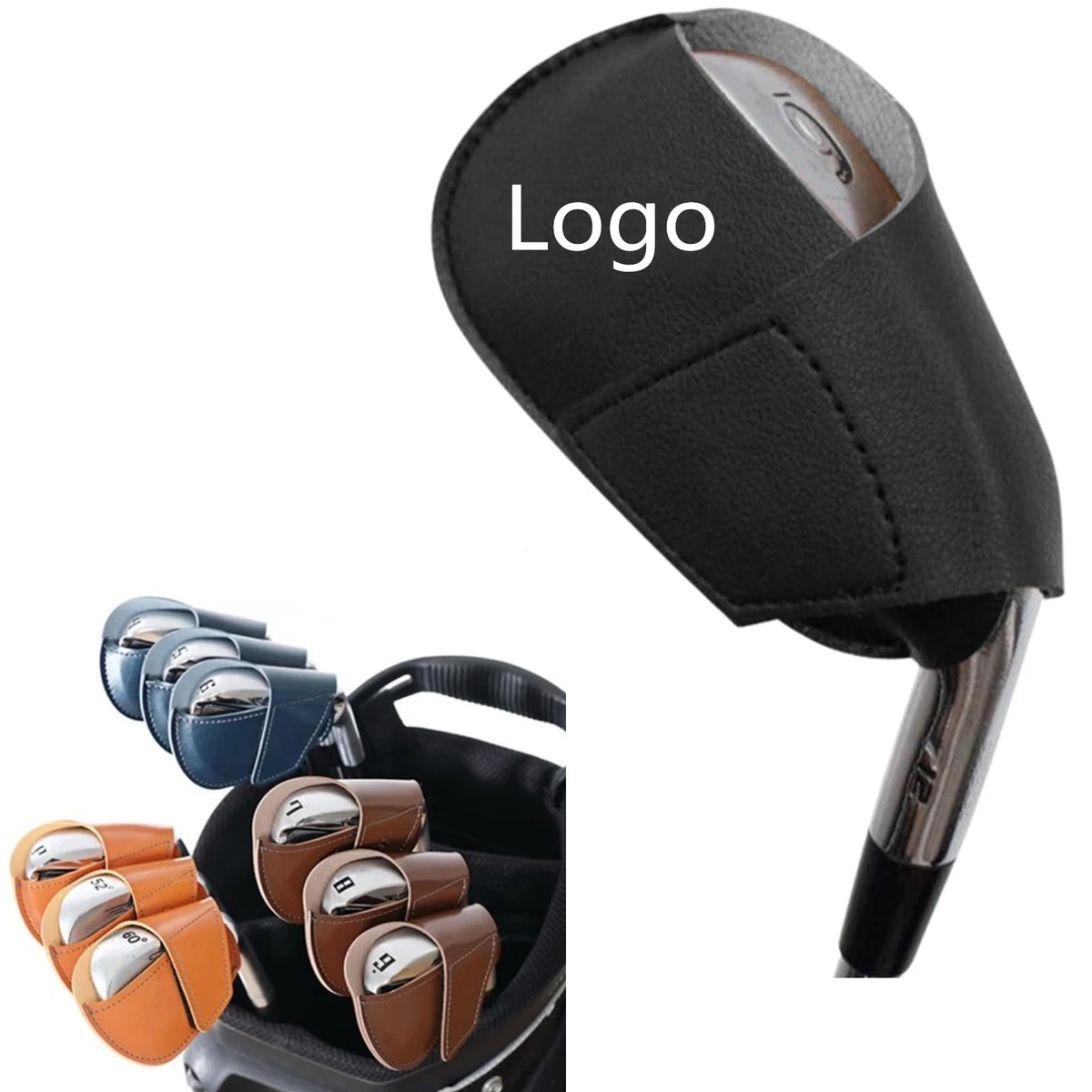 Leather Golf Iron Head Cover 1