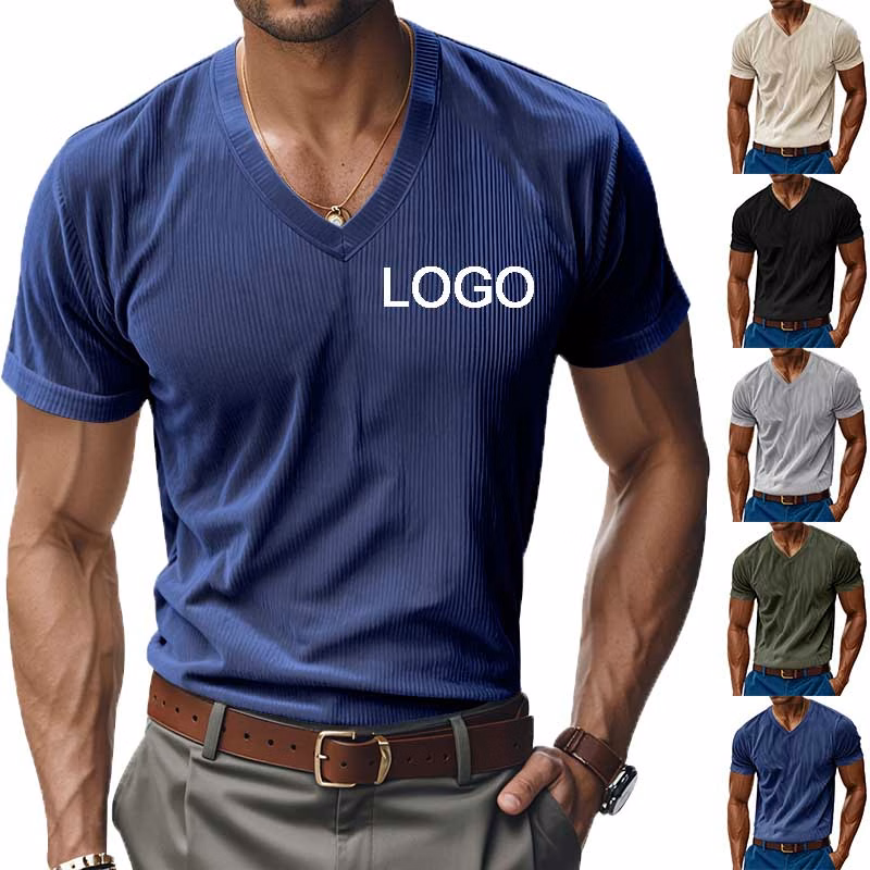 Men's V Neck Summer Casual T-Shirt