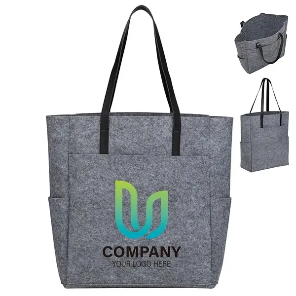 Recycled Felt Meeting Tote, custom tote bag with logo imprint 1