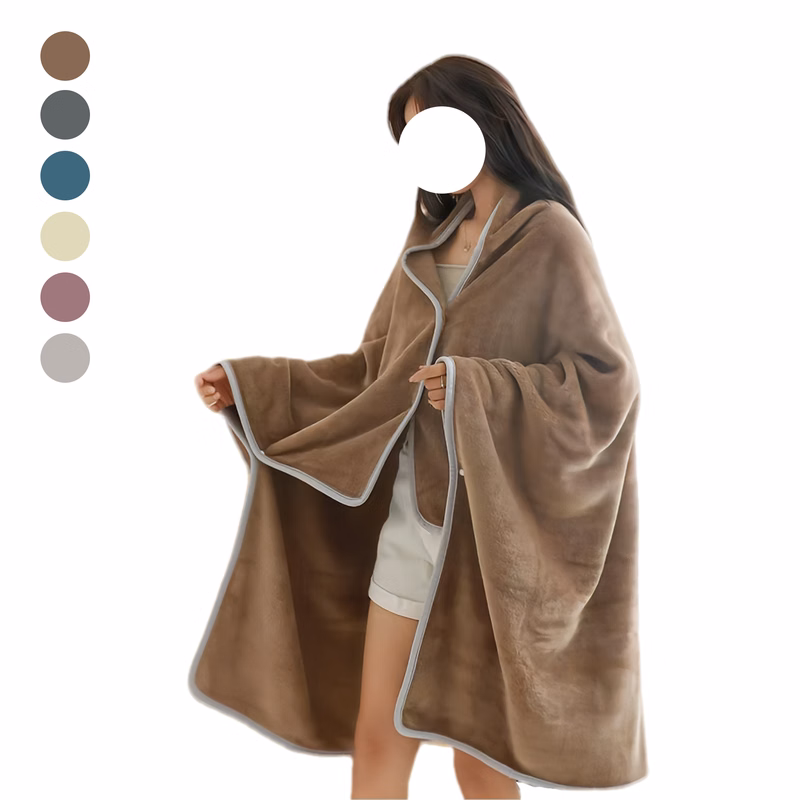 Wearable Hooded Blanket Poncho For Adult MOQ20