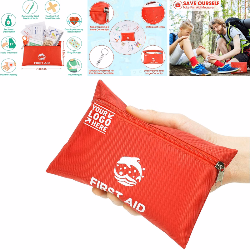 Outdoors Home 87 Piece Clean Treat and Protect Most Injuries Small Travel First Aid Kit