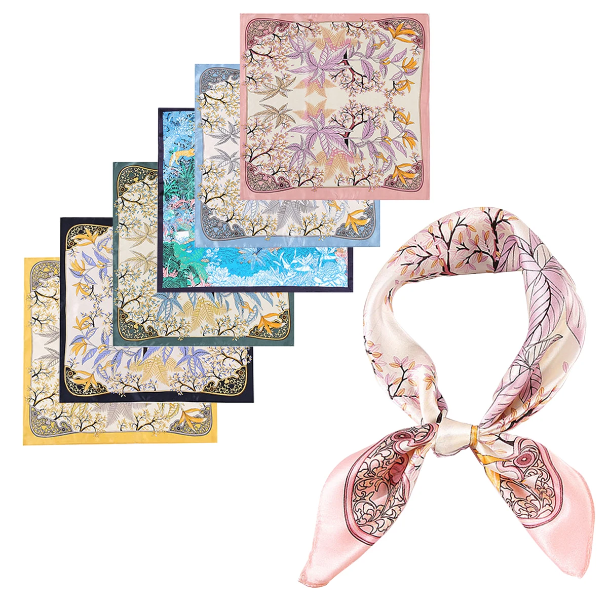 Personalized 100% Mulberry Silk Bandana Scarf 1