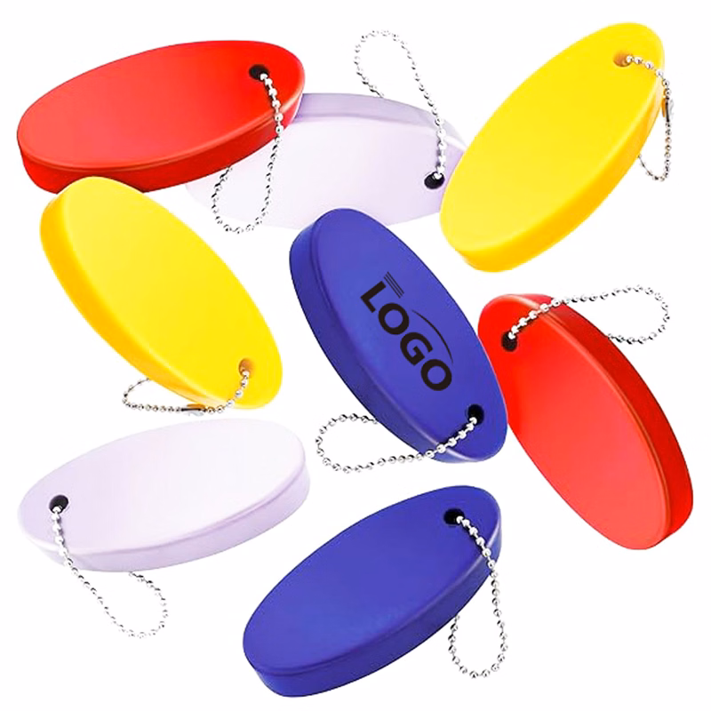 Oval Shaped Foam Floating Key Ring