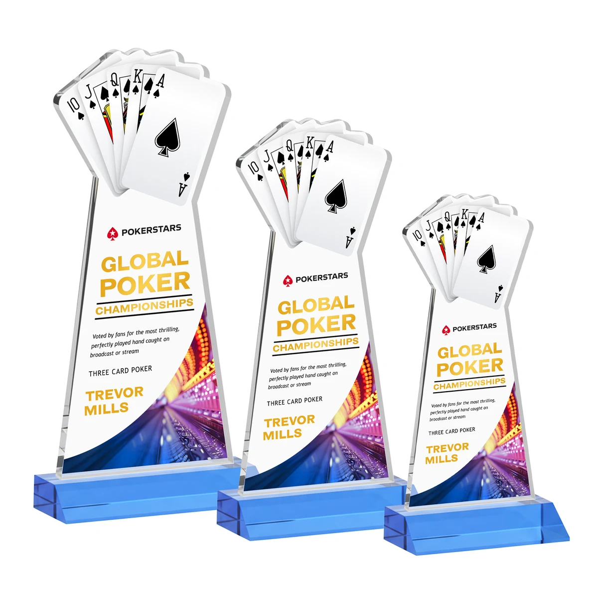Poker VividPrint™ Award - Sky Blue 1