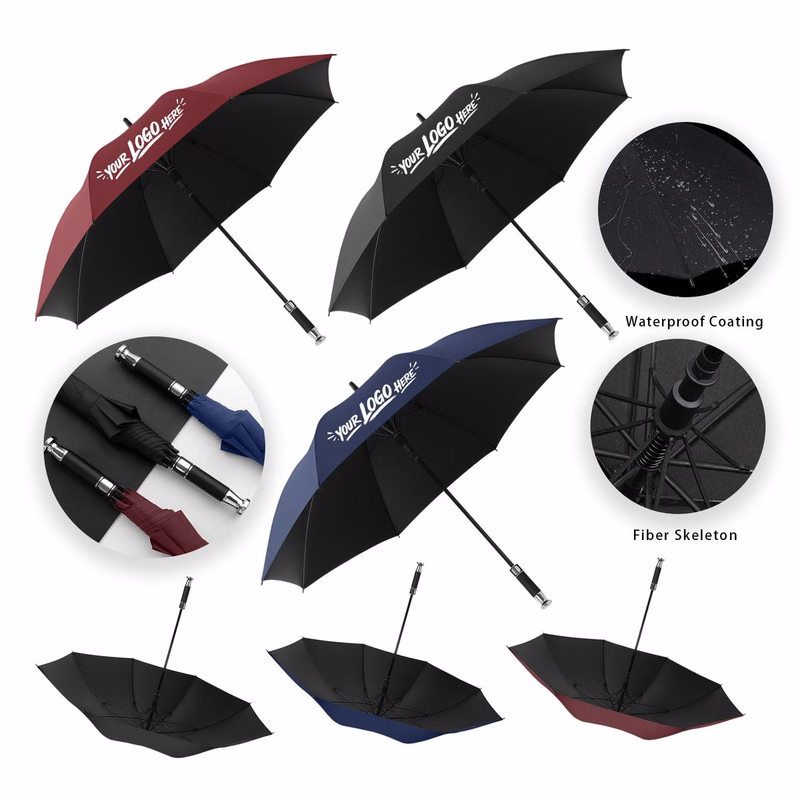 27in Auto Golf Umbrella Windproof Double Canopy