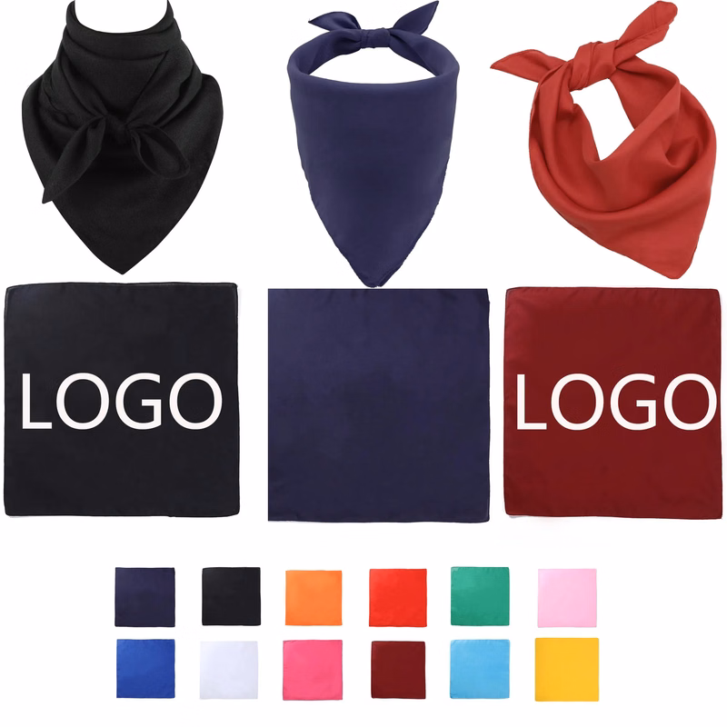 22" Pure Cotton Solid Color Square Scarf