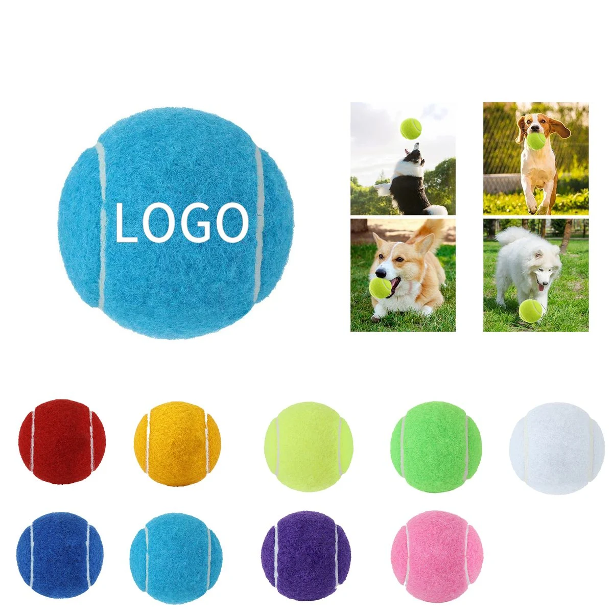 Elastic Squeaky Rubber Pet Toy Ball 1