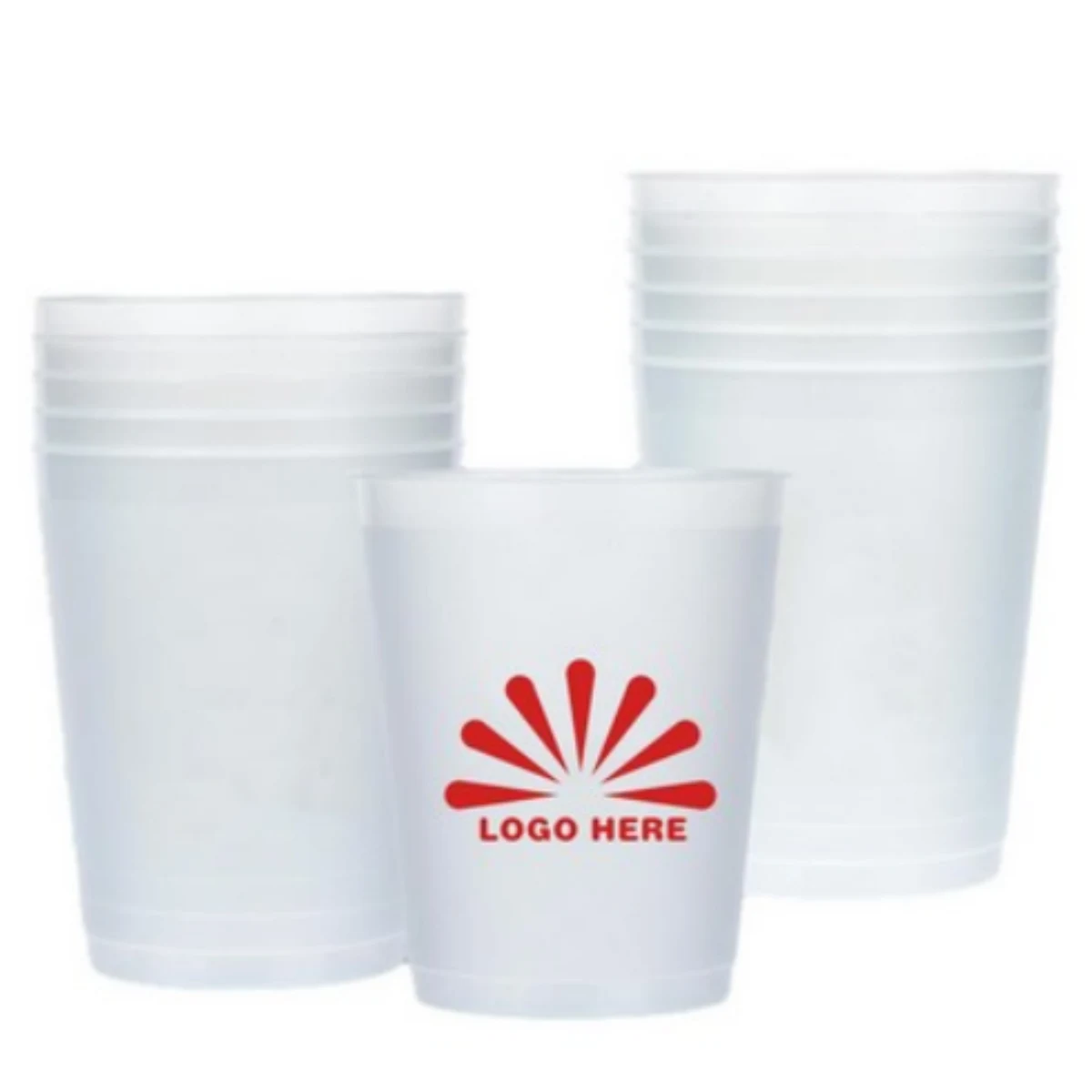 12 oz Clear Plastic Frosted Cup 1